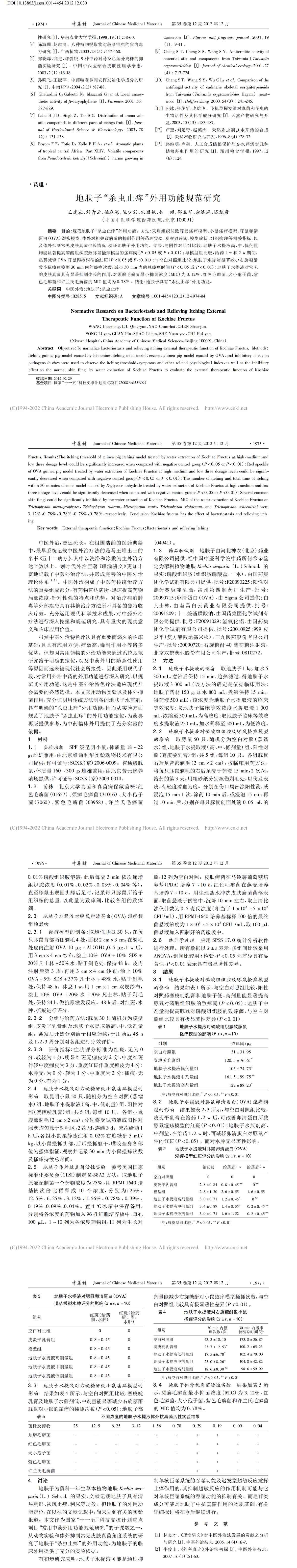 地肤子“杀虫止痒”外用功能规范研究